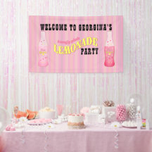 Stripes, Pink Lemonade Birthday