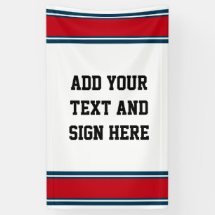 Banderoles STRIPES SPORTIFS - Bleu Rouge Blanc + vos idées