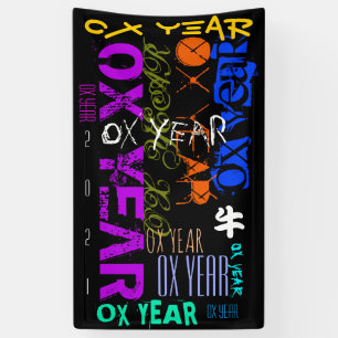 Banderoles Style de graffiti Reprise Ox Année 2021 Vertical 