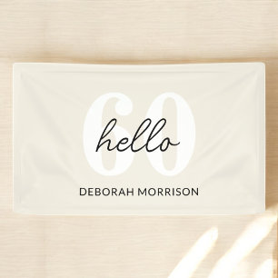Banderoles Style minimal Beige moderne 60e anniversaire