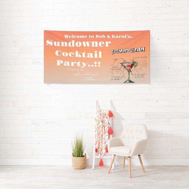 Banderoles Sundowner Cosmopolitan Cocktail Party (Insitu)