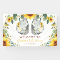 Sunflower Twin Elephant Baby Toit de fond