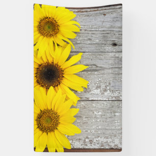 Banderoles Sunflowers on table