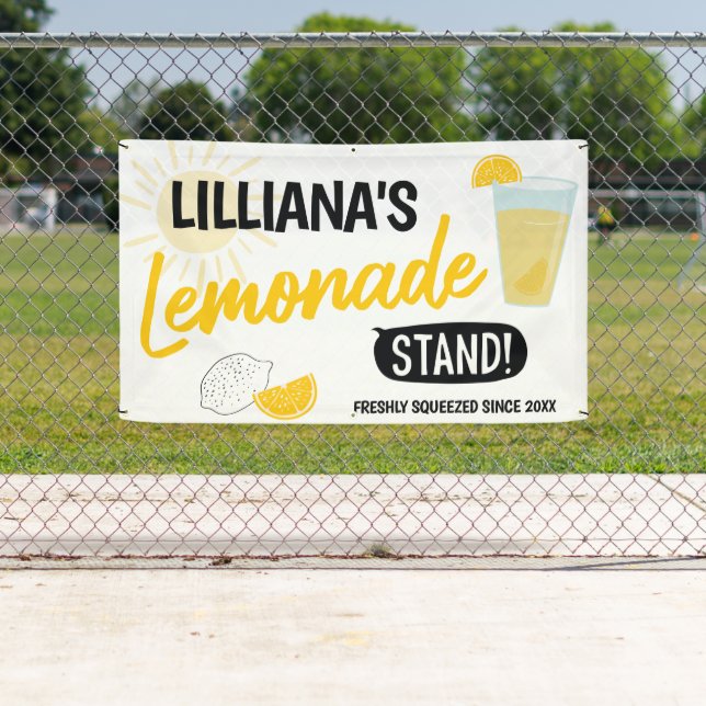Banderoles Sunshine Lemonade Stand Birthday Party (En situation)