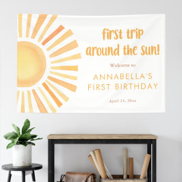 Banderoles Sunshine Premier voyage autour du soleil 1er anniv