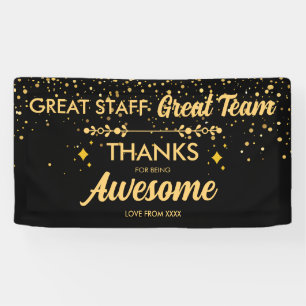 Banderoles Super Équipe Super Personnel Merci Signe Employé