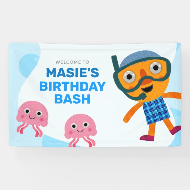 Banderoles Super simple | Noodle & Pals Fête de natation (Horizontal)