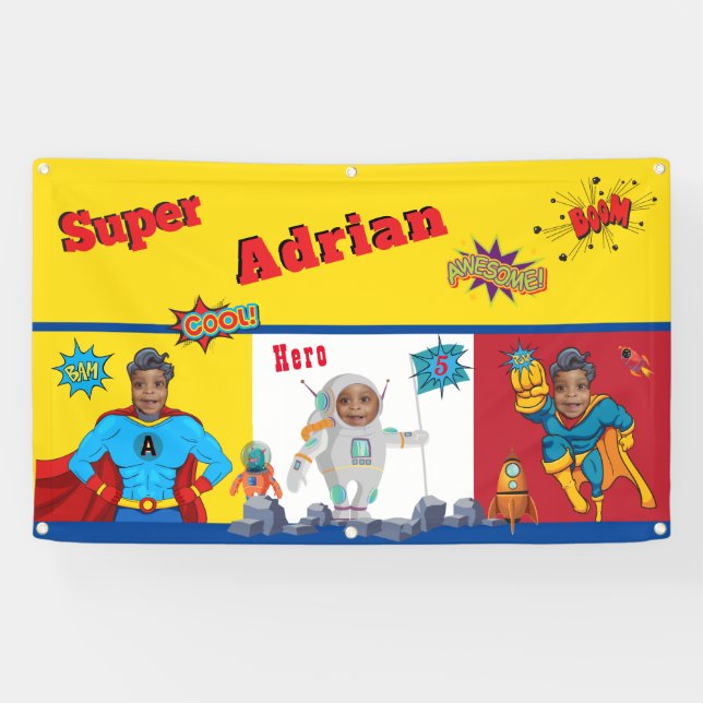 Banderoles Super Special Enfants 🌟 Superhero (Horizontal)