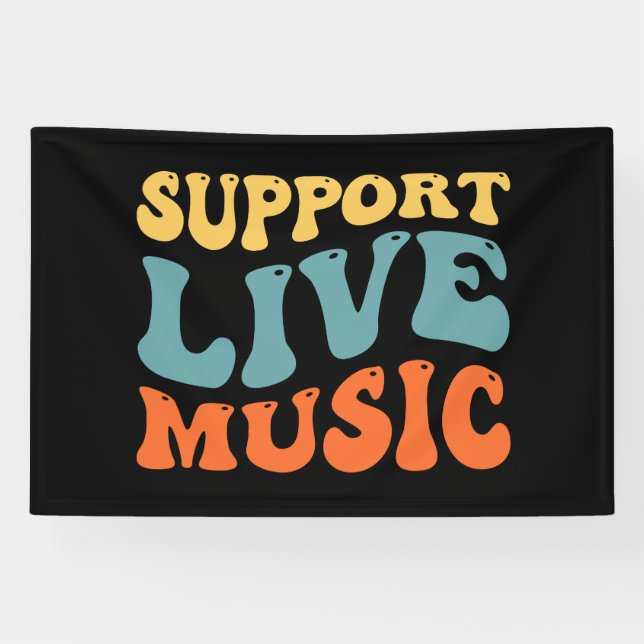 Banderoles Support de musique Live (Horizontal)