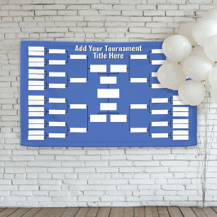 Banderoles Support de tournoi sportif - 32 équipes - Bleu