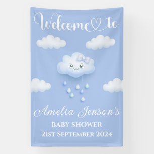 Banderoles Sur Cloud Neuf Baby shower Bannière/Affiche de bie