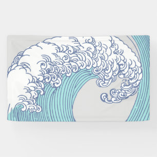 Banderoles Surf asiatique japonais Vague Art Ocean Art