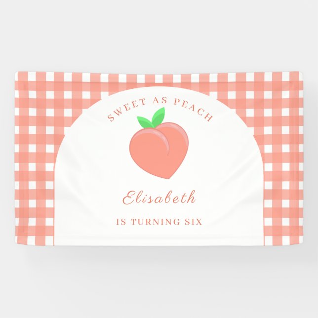 Banderoles Sweet As a Peach Anniversaire (Horizontal)
