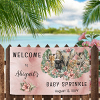 Sweet Baby Girl Animals Tropical Safari Sprinkl