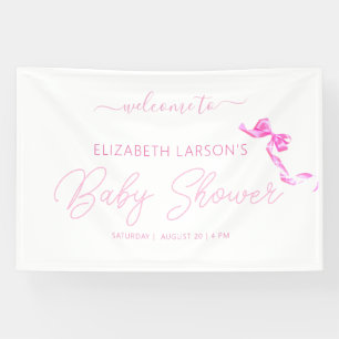 Banderoles Sweet Coquette Cravate Bow rose Élégant Baby showe