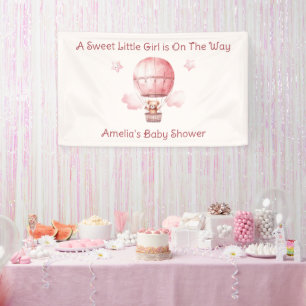 Banderoles Sweet Little Girl on the Way Baby shower