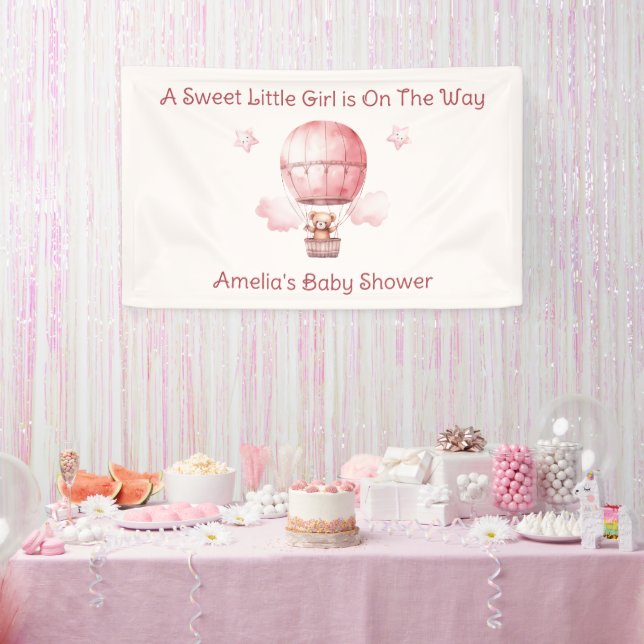 Banderoles Sweet Little Girl on the Way Baby shower (Fête)