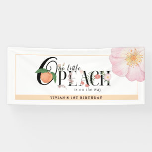 Banderoles Sweet Little Peach 1er anniversaire Bienvenue