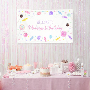 Banderoles Sweet One Lollipop Candy Anniversaire