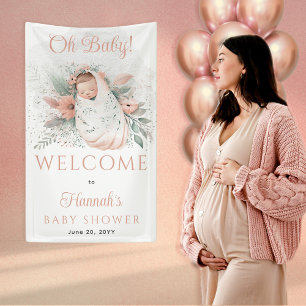 Banderoles Sweet Swaddled Oh Baby Floral Girl Baby shower