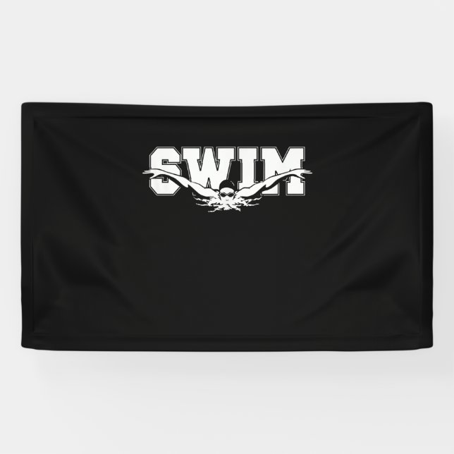 Banderoles Swim Swimmers Compétition Nage Don d'Athlétisme (Horizontal)