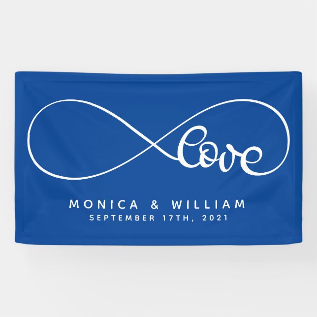 Banderoles Symbole d'amour éternel | Ajouter votre nom et vot (Horizontal)