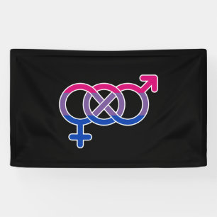Banderoles Symbole de genre bisexuel