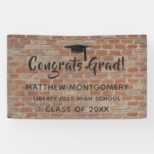 Banderoles Symbole de Grad Brick Wall Grad Grad Graduation