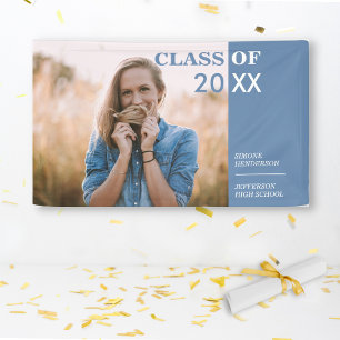 Banderoles Symbole de la fête de photographie bleu classique