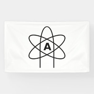 Banderoles Symbole de l'athéisme (Emblème d'Atom)