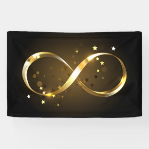 Banderoles Symbole d'infini doré