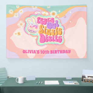 Banderoles SYMBOLE super Peace Out CHIFFRES SIX