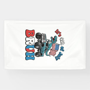 Banderoles T-shirt drôle de dinosaure camion monstre 4 juille