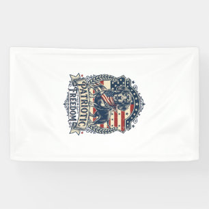 Banderoles T-shirt graphique vectoriel de teckel patriotique_