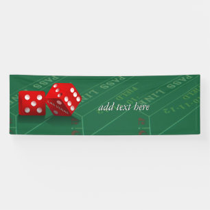 Banderoles Table de craps avec dés Las Vegas