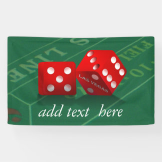Banderoles Table de craps avec dés Las Vegas