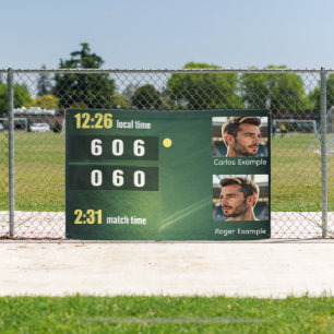 Banderoles Tableau de bord de tennis personnalisé – Match per