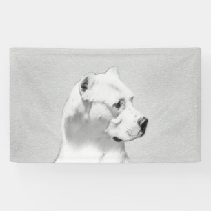 Banderoles Tableau Dogo Argentino - Art Chien original