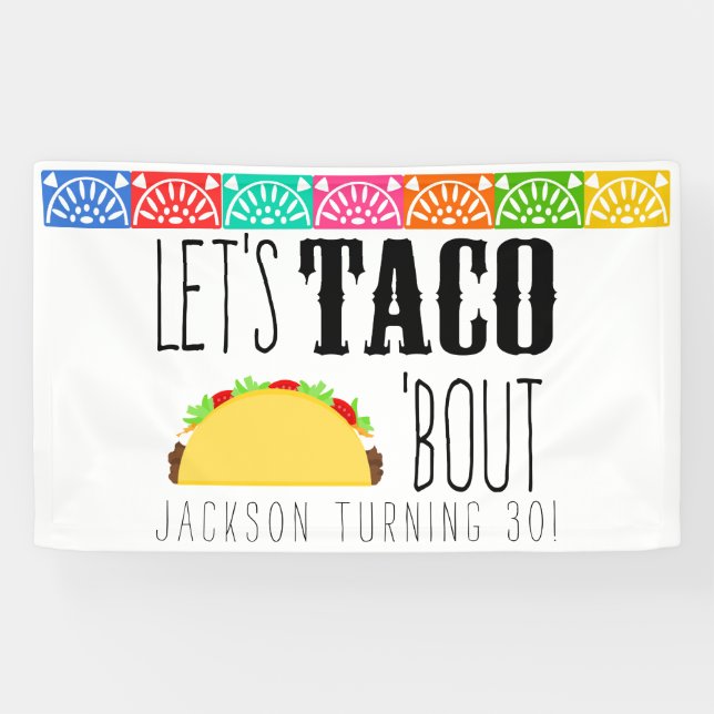 Banderoles Taco 'Bout fête d'anniversaire (Horizontal)
