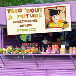 Banderoles Taco Bout, une fête pour la graduation en photo