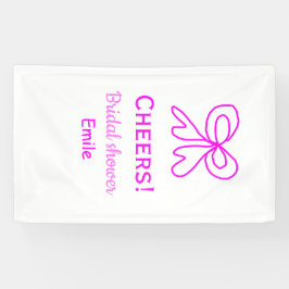 Banderoles Tasse violet rose ruban douche de mariage ajouter 