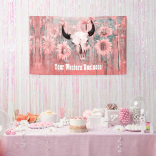 Banderoles Taureau Russe Rose Ouest Taureau Taureau Sur Le Bo