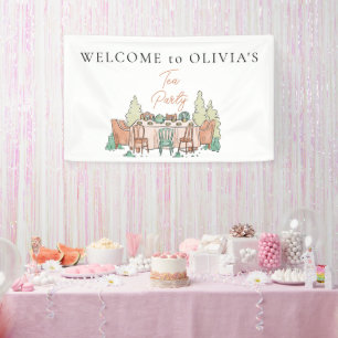 Banderoles Tea party filles joli signe de bienvenue