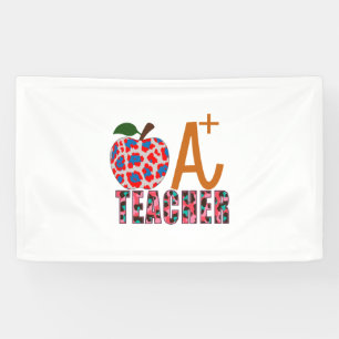 Banderoles Teacher Art Apple A Plus Teacher