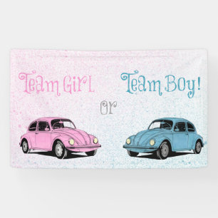 Banderoles Team Girl Team Boy Gender Reveal