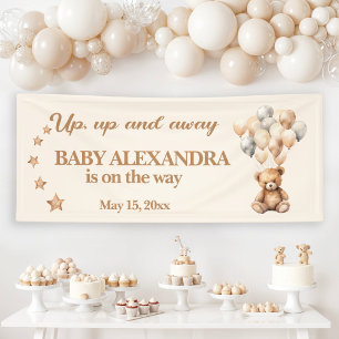 Banderoles Teddy Bear Ballons qui s'envolent Baby Shower