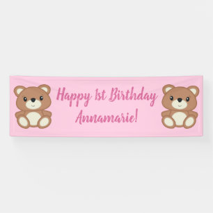 Banderoles Teddy Bear fête d'anniversaire