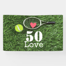 Tennis 50e Anniversaire balle de tennis et numéro 