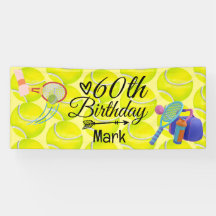 Tennis 60e anniversaire au joueur de tennis