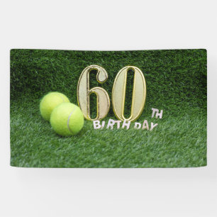 Banderoles Tennis 60e anniversaire avec le numéro soixante e